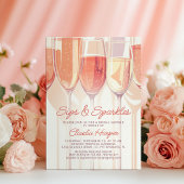 Sips Sparkles Champagne Bridal Douche Invitation