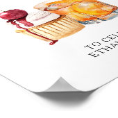 Sips & Sweets Trouwcocktail & Cupcake Poster (Hoek)