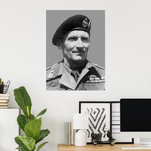Sir Bernard Law Montgomery Poster (Thuiskantoor)