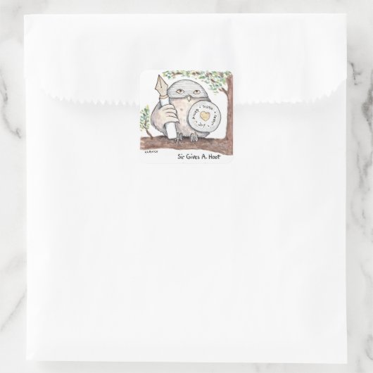 Sir Donne Un Autocollant De Hoot (Sac)