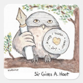 Sir Donne Un Autocollant De Hoot (Devant)