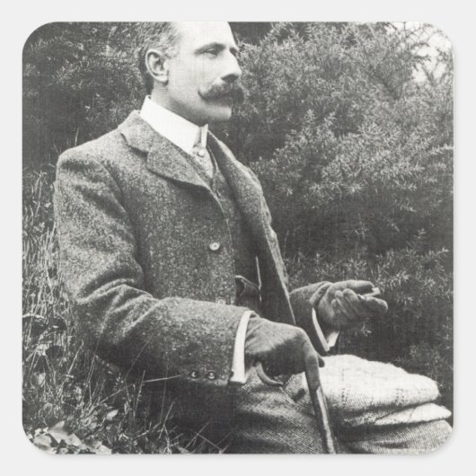 Sir Edward Elgar Vierkante Sticker (Voorkant)
