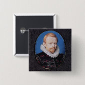 Sir Francis Drake Vierkante Button 5,1 Cm (Voorkant /achterkant)