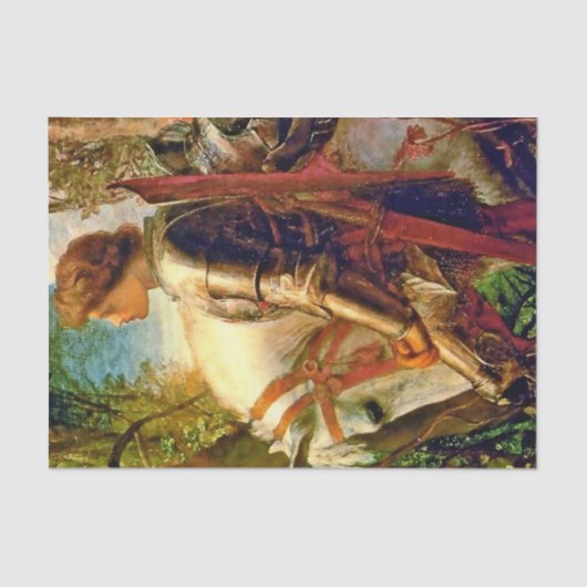 “Sir Galahad” by George Frederic Watts Tissuepapier (Voorkant)