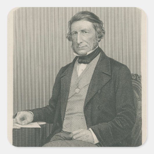 Sir George Cornewall Lewis Vierkante Sticker (Voorkant)