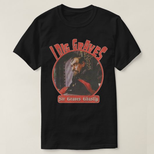 Sir Graves graaft gruwelijk graven T-shirt (Design voorkant)