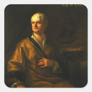 Sir Isaac Newton, 1710 Vierkante Sticker