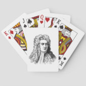 Sir Isaac Newton Famous Scientist wiskunde physics Pokerkaarten (Achterkant)