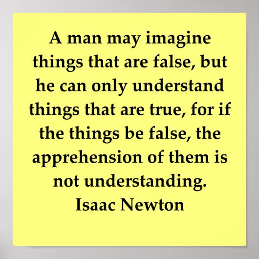 sir isaac newton quote poster (Voorkant)