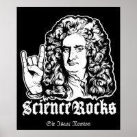 Sir Isaac Newton Science Rocks Affiches