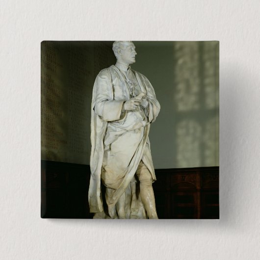 Sir Isaac Newton Vierkante Button 5,1 Cm (Voorkant)