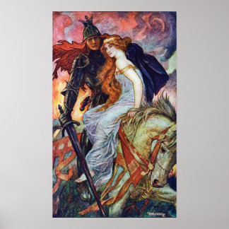 Sir Lancelot en Guinevere door Henry Ford Poster