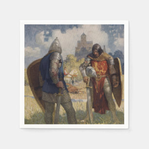 Sir Launcelot du Lake, ridder van de ronde tafel Servet