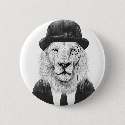 Sir lion ronde button 5,7 cm (Voorkant)