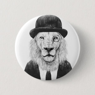 Sir lion ronde button 5,7 cm