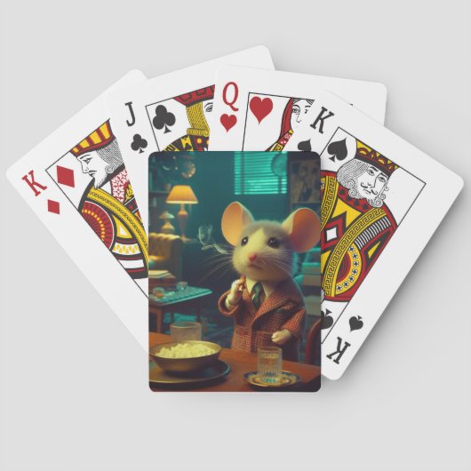 Sir Mouse in een rokersjas Pokerkaarten (Achterkant)