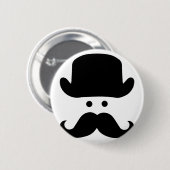 Sir Mustache Ronde Button 5,7 Cm (Voorkant /achterkant)