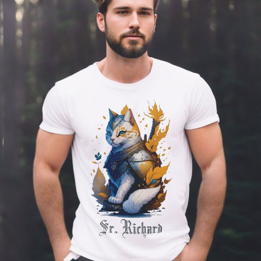Sir Richard cat knight cool mannen T-shirt