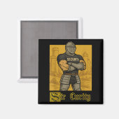 Sir Security Funny Security Pun Knight Middeleeuws Magneet (Voorkant / Achterkant)