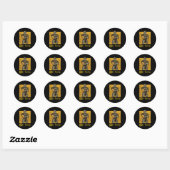 Sir Security Funny Security Pun Knight Middeleeuws Ronde Sticker (Vel)