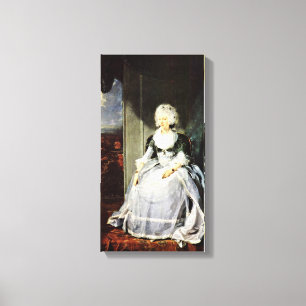 Sir Thomas Lawrence - koningin Charlotte (portret) Canvas Afdruk
