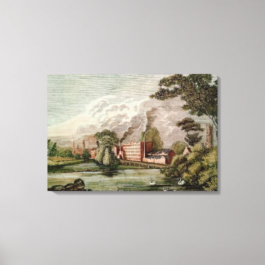 Sir Thomas Lombe's Silk Mill, Derby Canvas Afdruk (Voorkant)