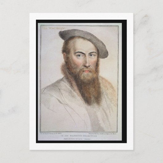 Sir Thomas Wyatt (c.1503-42) engraved by Francesco Briefkaart (Voorkant)