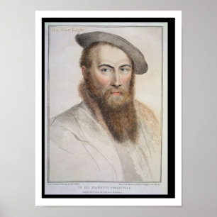 Sir Thomas Wyatt (c.1503-42), gegraveerd door Fran Poster