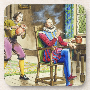 Sir Walter Raleigh (1554-1618) van 'Peeps in the Drankjes Onderzetter