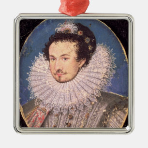 Sir Walter Raleigh Metalen Ornament