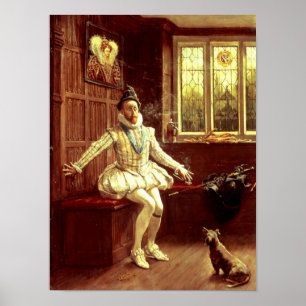 Sir Walter Raleigh's eerste rook Poster