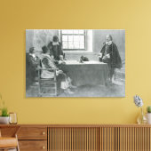 Sir William Berkeley Surrendering Canvas Afdruk (Insitu (Woonkamer))