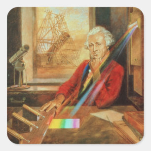 Sir William Herschel Vierkante Sticker