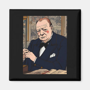 Sir Winston Churchill 4 Sticker Magneet