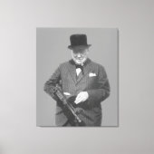 Sir Winston Churchill Canvas Afdruk (Voorkant)
