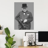 Sir Winston Churchill Poster (Thuiskantoor)