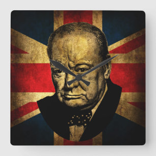 Sir Winston Churchill Vierkante Klok