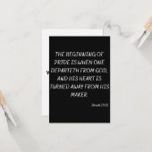 Sirach 10:12 KJV Bible Écriture Carte de voeux (Devant/Arrière en situation)