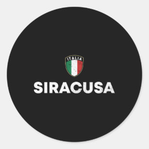 Siracusa Syracuse Italia Vlaggenschild Siciliaanse Ronde Sticker