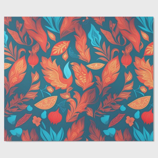 Siren Geometrisch Kleurrijk Gepersonaliseerd Patro Cadeaupapier (Vlak)