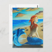 Siren - mermaid briefkaart (Voorkant / Achterkant)