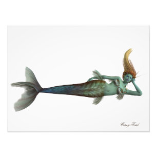 Siren Mermaid Foto Afdruk