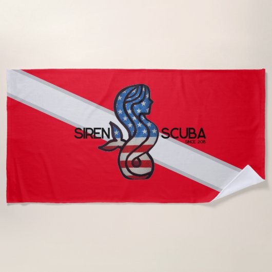 SIREN SCUBA - Drapeau Patriot/Plongée, Serviette d (Devant)