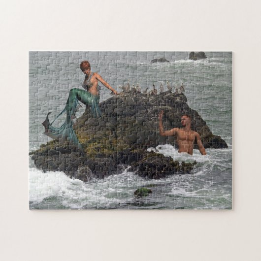 Siren, zeemeermin legpuzzel (Horizontaal)
