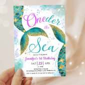 Sirène 1er anniversaire Invitation de fête ONEder