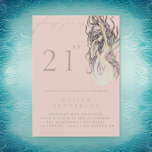 Sirène Adulte N'IMPORTE QUELLE Invitation à une fê