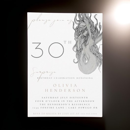 Sirène Adulte Toute Invitation Anniversaire Surpri