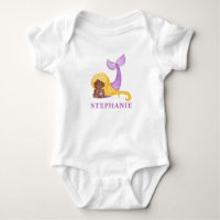 Sirène africaine Océan Baby Shower Body bébé