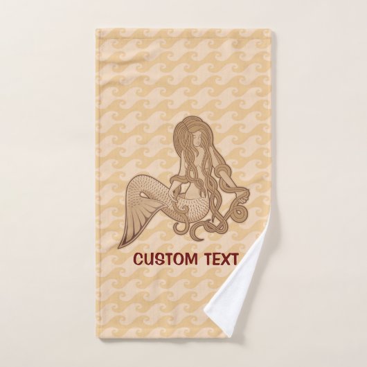 Sirène assise beige (Serviette à main)