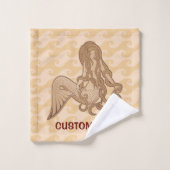 Sirène assise beige (Gant de toilette)